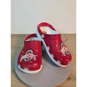 Crocs Ohio State Buckeyes Classic Clogs Red White Shoes Collegiate Size M4 /W6